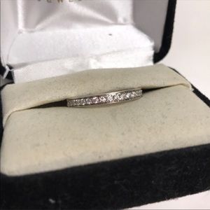 White gold, Diamond Wedding Band with appraisal